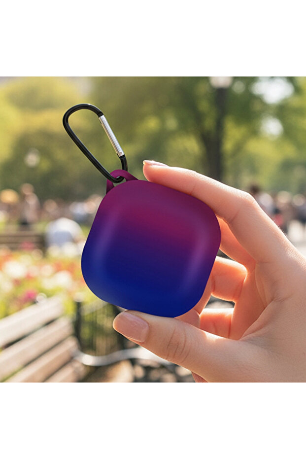 حافظة CaseOnn Galaxy Buds FE - حافظة Buds Core Duo Aurora للحماية باللون الأزرق الأرجواني