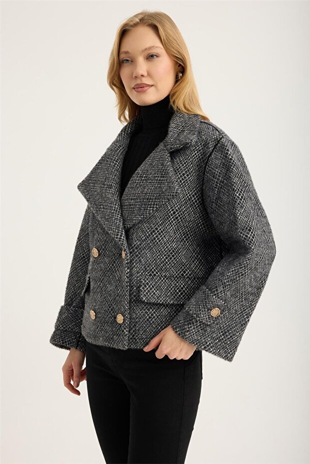 Çift Taraflı 2 Cepli Kaban - 2