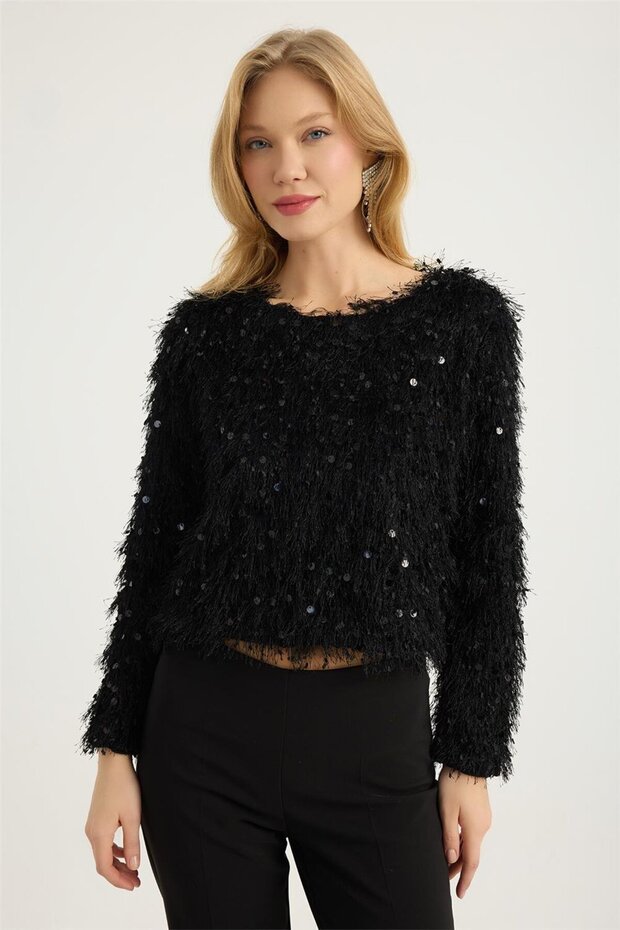 Simli Sakallı Bluz - 1