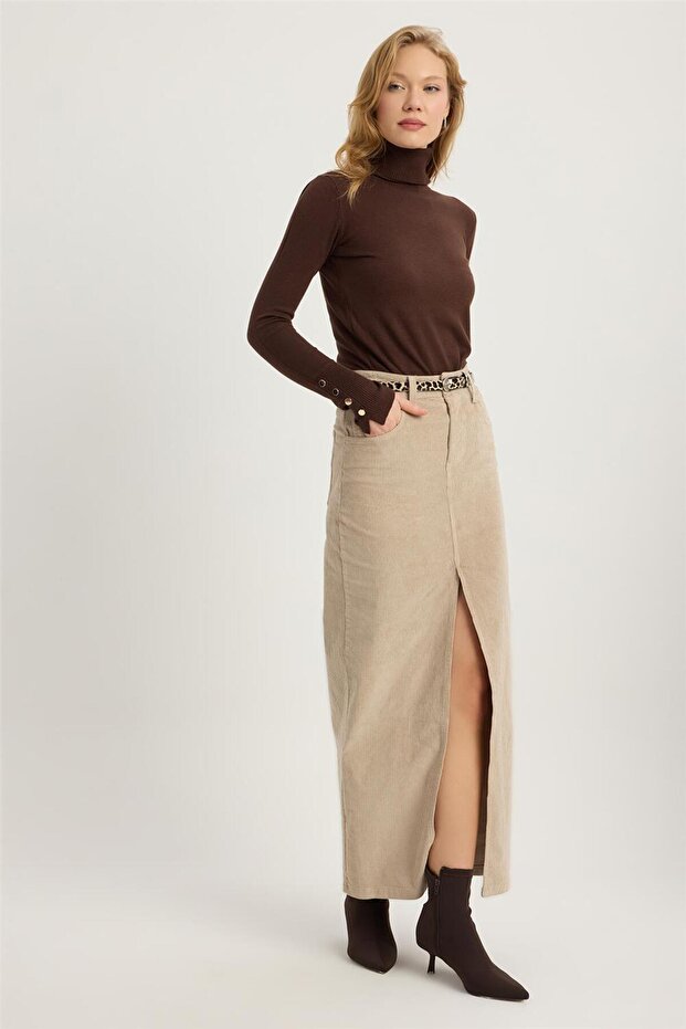 Fusta lungă din catifea - 3