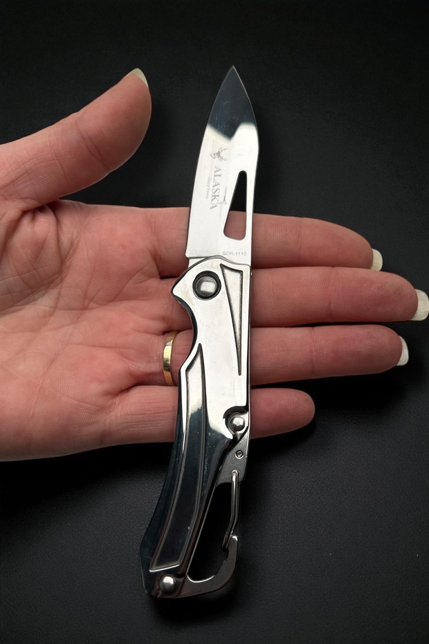 Mini Chrome Krom Çakı Paslanmaz Çelik 15cm - 2