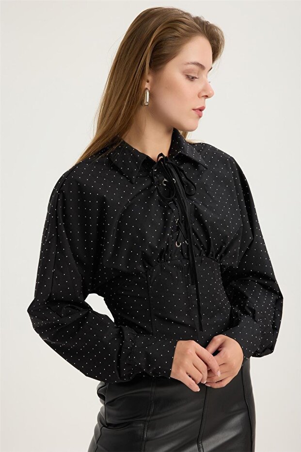 Gömlek Yaka Bluz - 3