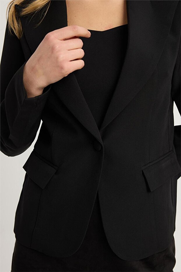 Tek Düğme Ceket - 4