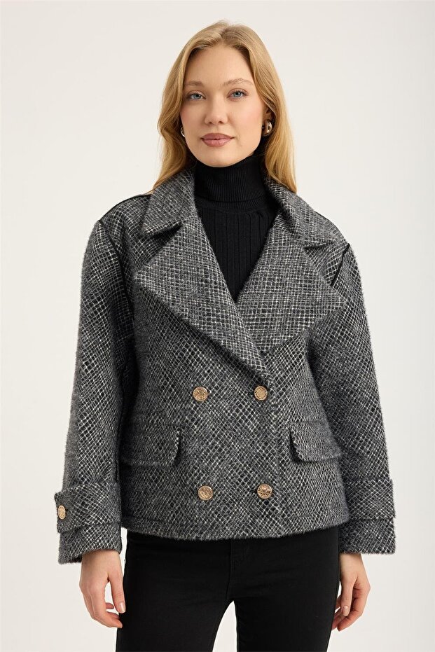 Çift Taraflı 2 Cepli Kaban - 1