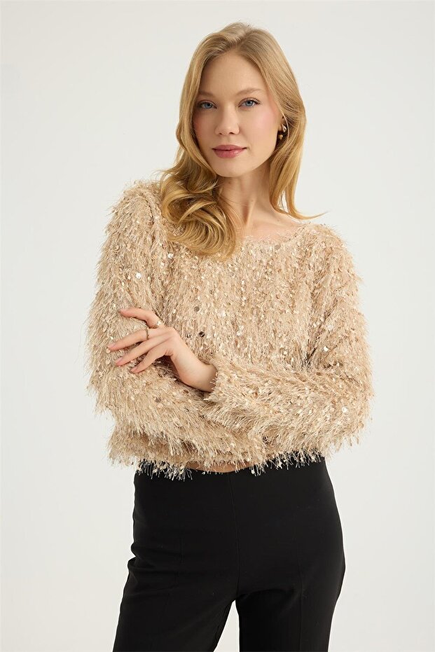 Simli Sakallı Bluz - 1