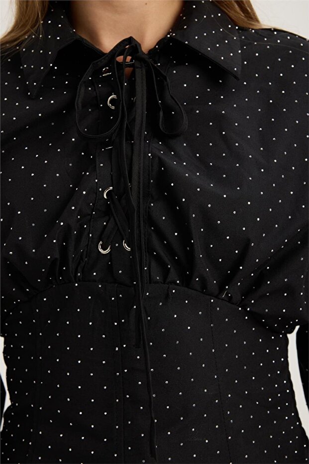 Gömlek Yaka Bluz - 4