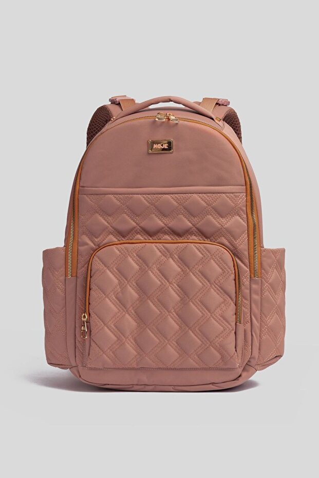 Burjuva Salmon Mother Baby Care Bag - Backpack with Luggage and Stroller Hangers