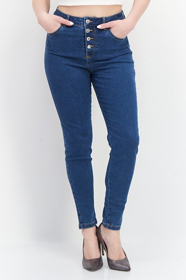 Women Skinny Fit Washed Stretchable Jeans, Blue