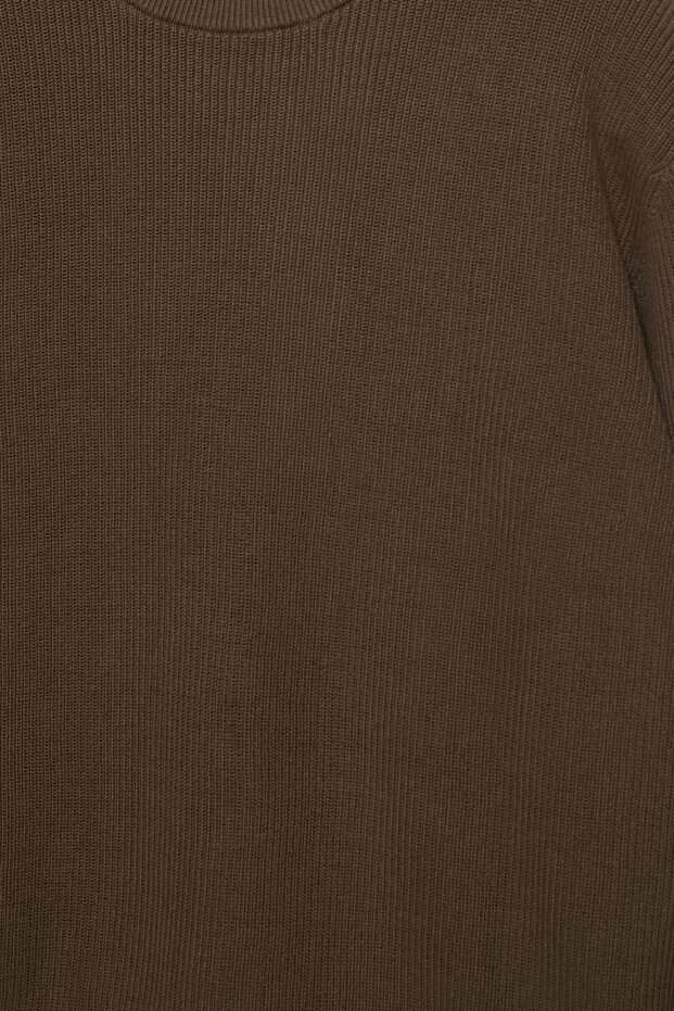 Bisiklet yaka dokulu süveter - 6