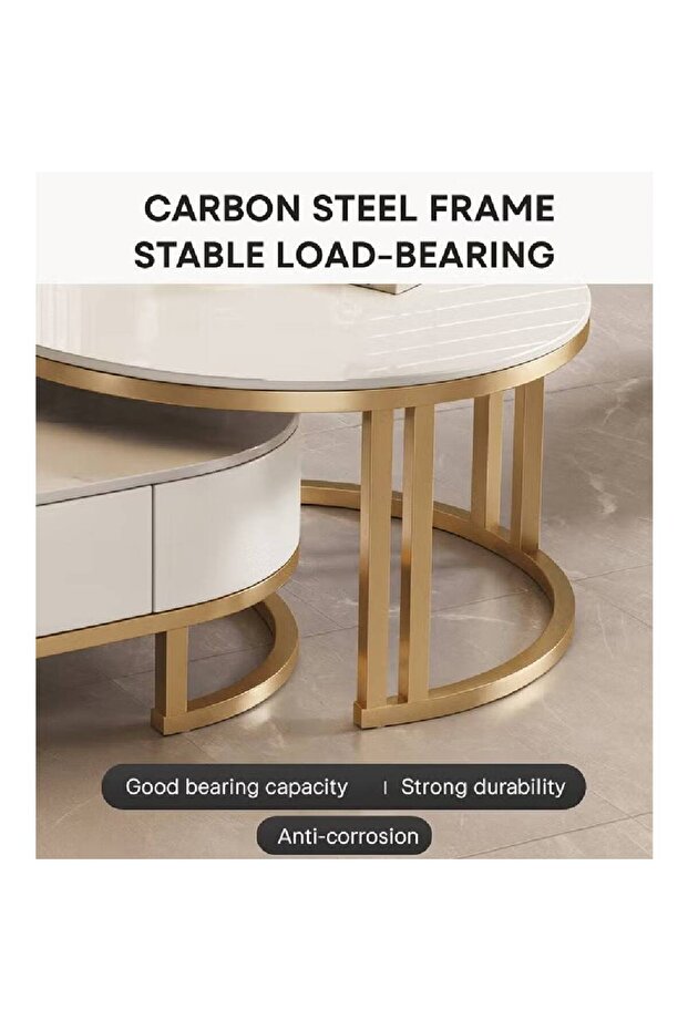 طاولة قهوة عصرية، طاولة جانبية للأريكة، طاولة نهائية، طاولة وجبات خفيفة - 3