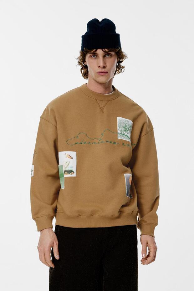 Yamalı sweatshirt - 1