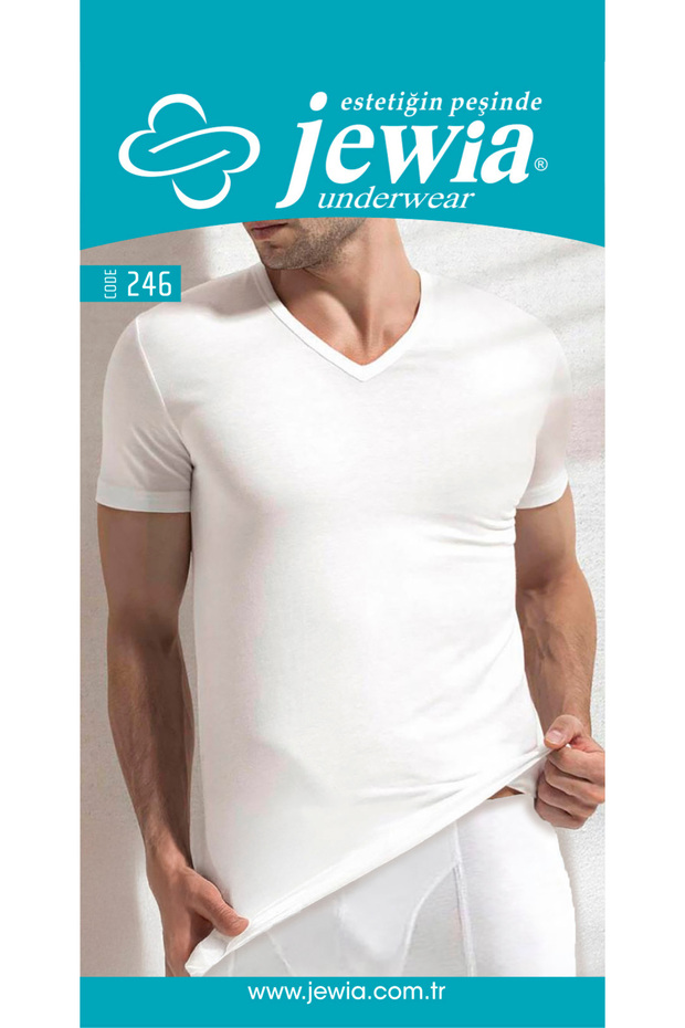 246 Modal V-Neck Short Sleeve Men's T-Shirt