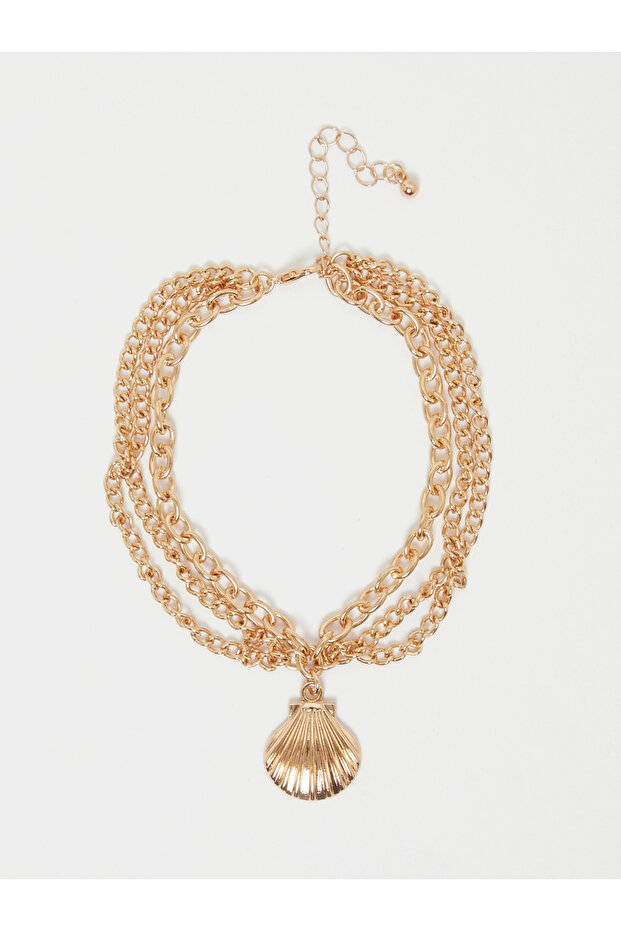 Shell Drop Layered Anklet with Lobster Clasp