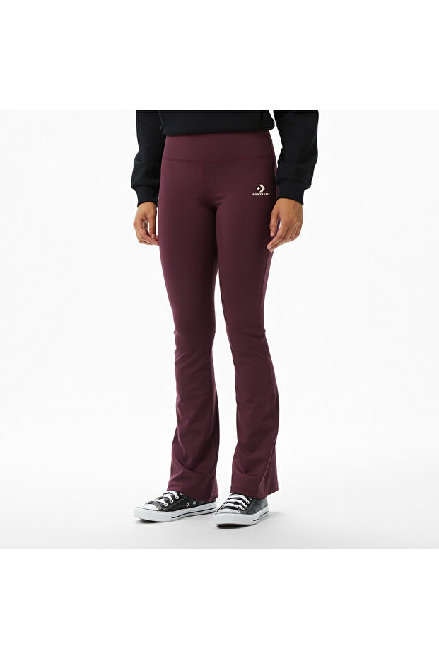 Kadın Bordo Tayt - 3