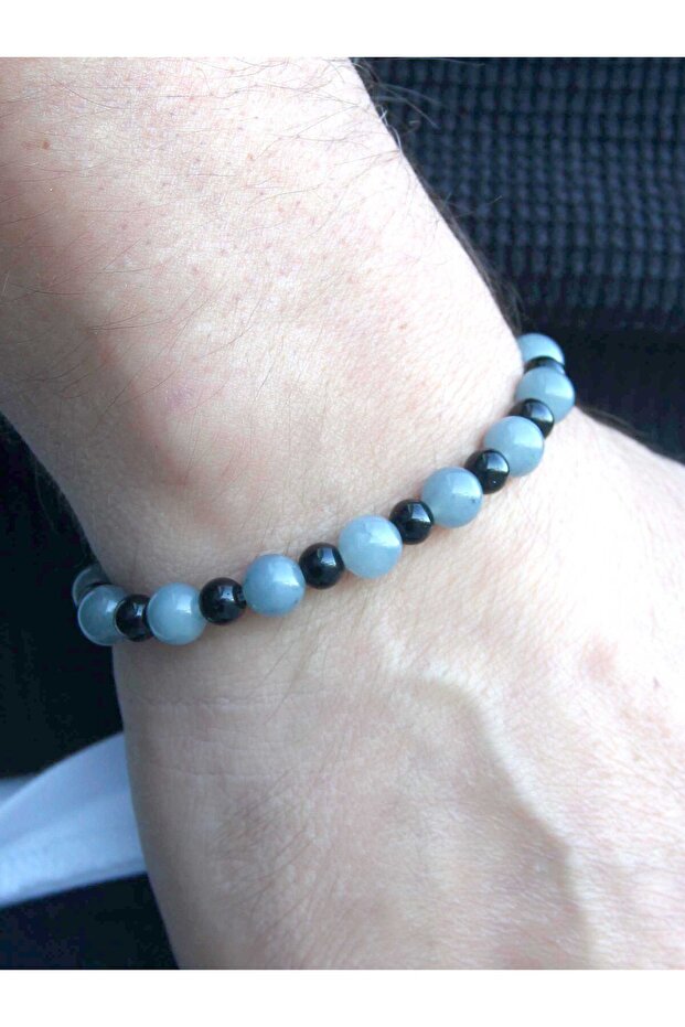 Men's Natural Stone Bracelet Jade Onyx Stone Oaheb4