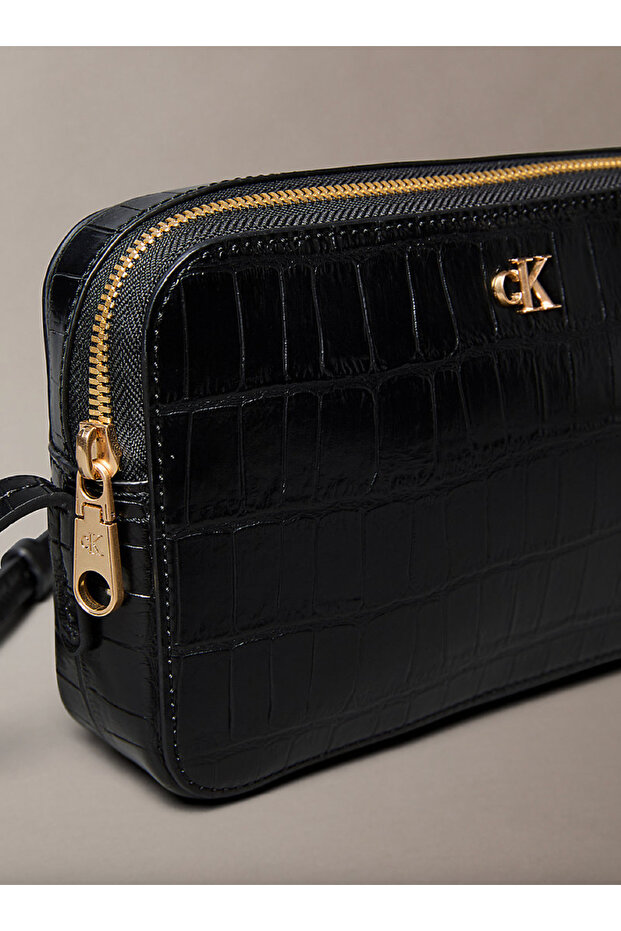 Croc-Effect Crossbody Camera Bag - 5