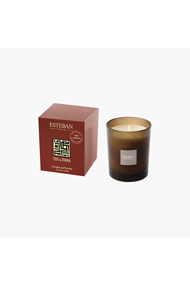 Refillable Teck and Tonka Scented Jar Candle