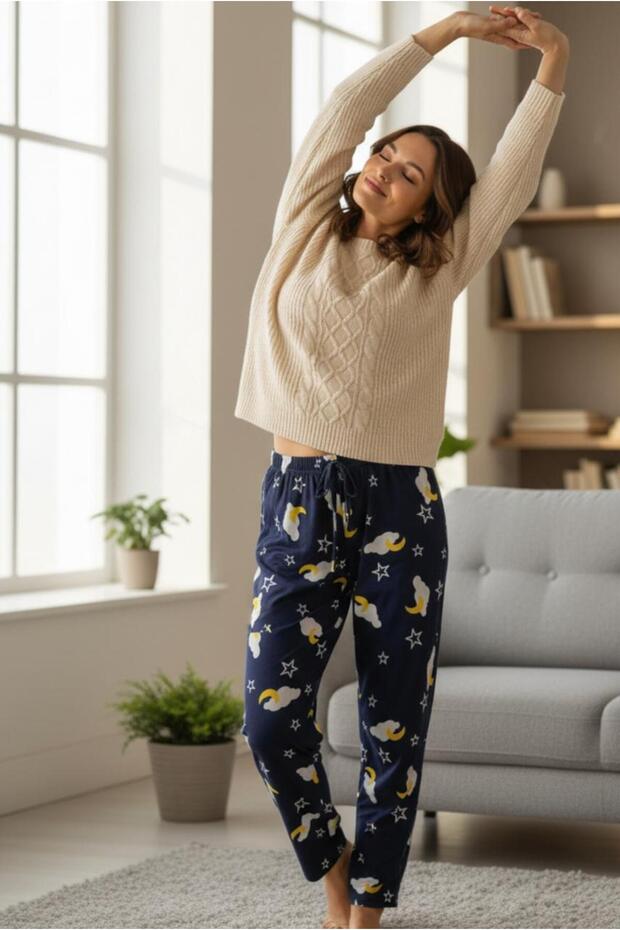 Long Single Bottom Pajamas - Home Wear Casual Comfortable Pajama Bottoms