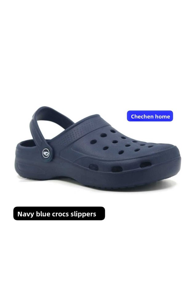 Sports Slippers Unisex Cros Navy Blue Closed Front Slippers Suitable for Daily Wear Slippers
