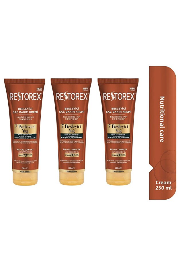 Nourishing Care Conditioner 3X250 ml - 7 Nourishing Oils (3 Pieces)