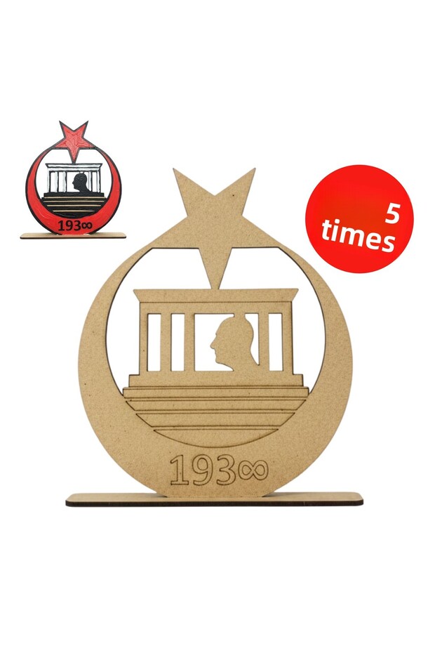 Wooden Anıtkabir Model Kit – Atatürk and Turkish Flag Activity Set