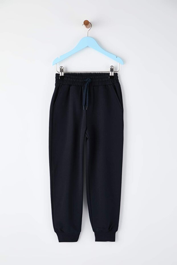 Lacivert-Siyah-Antrasit 3'lü Beli Lastikli Jogger Düz/Basic Erkek Çocuk Eşofman Altı TKDAW25EA00000 - 2