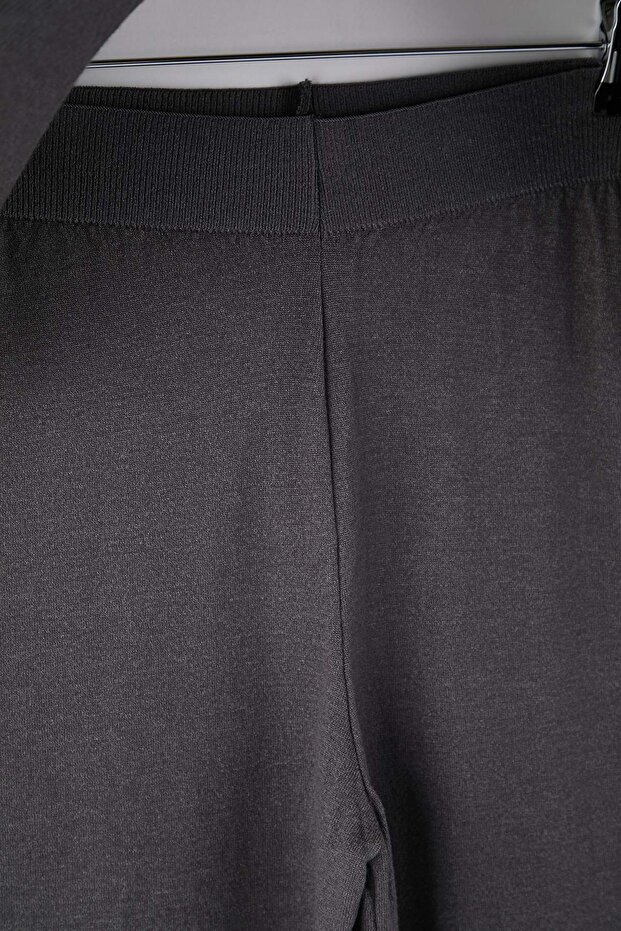 Wardrobe Essentials Antrasit Merserize Görünümlü Triko Hırka-Pantolon Alt-Üst Takım | TWOAW26AU00003 - 7