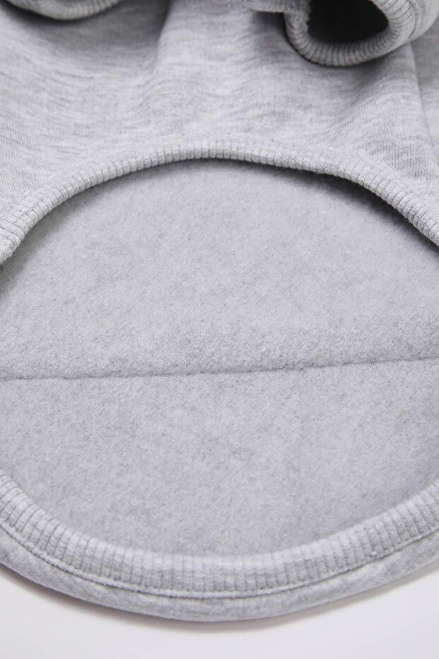 Pet Kapüşonlu Gri Melanj Köpek Sweatshirt TPHAW26KF00003 - 5
