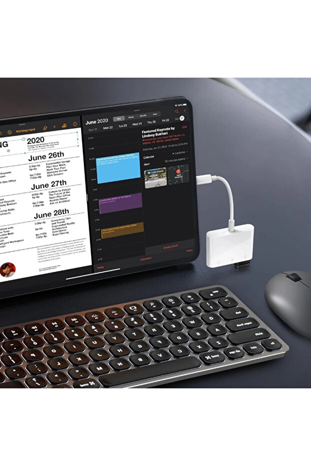 محول أبيض 3 في 1 من النوع C، Tf، Cf، Sd، قارئ بطاقات الذاكرة، مسجل، فلاش مدمج USB-C، احترافي - 5