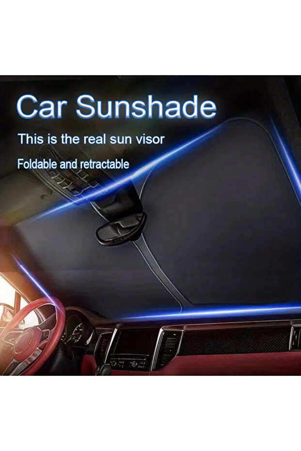 large 2024 Foldable Car Windshield Sunshade – UV Protection, Front Window