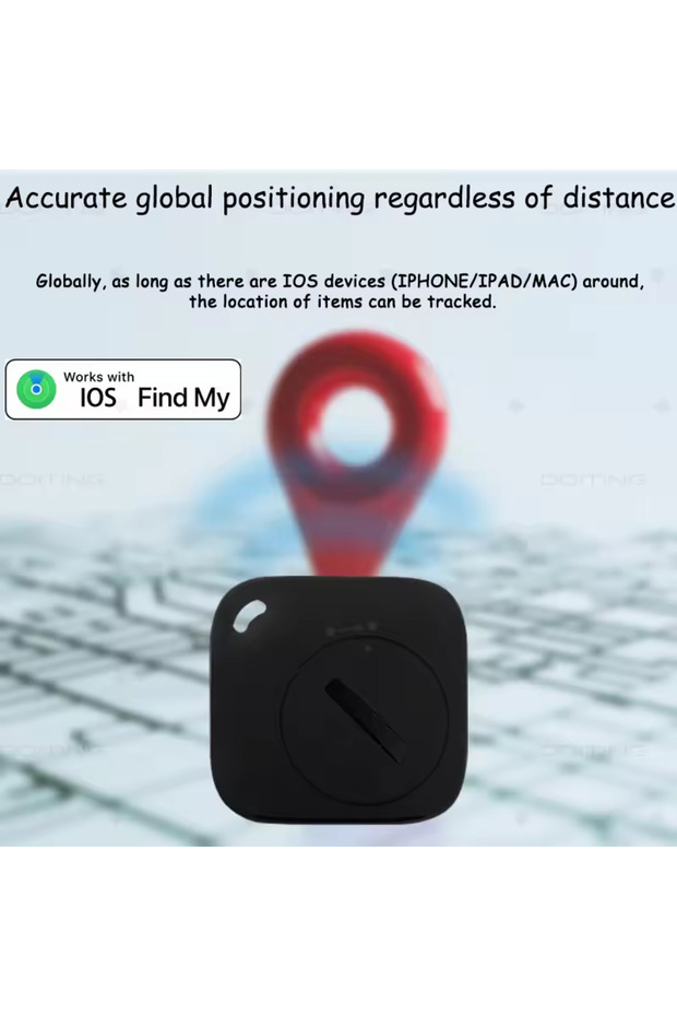 Black Smart Tag for iOS – GPS Tracker for Car, Bike, Wallet, Works with Find My - 4