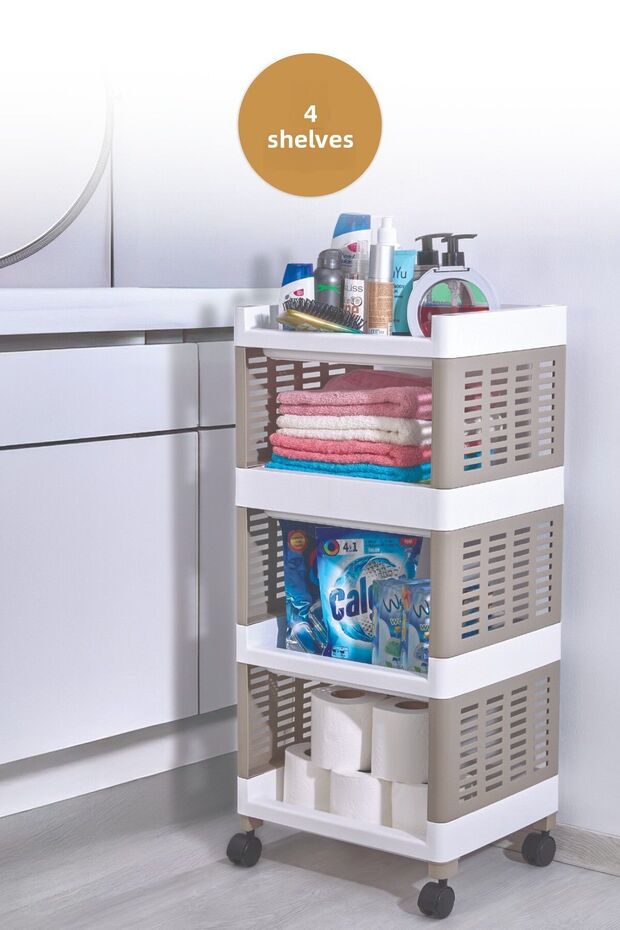 Kitchen shelf with wheels – 4 levels - 2