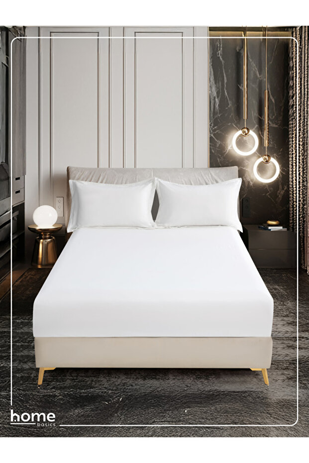 Fitted Sheet Set – 200x200 cm Super King Size, 1 Sheet + 2 Pillowcases, 35 cm Deep Pocket
