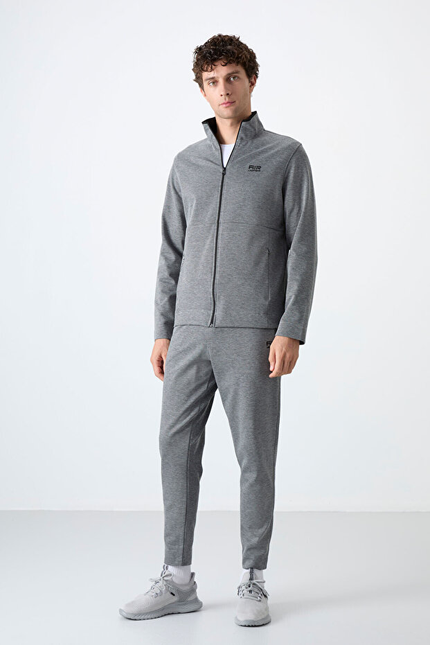 Carlos Gray Melange Standard Mold Men's Tracksuit - 85209