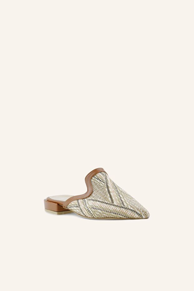 Bej Hasır Terlik - 2