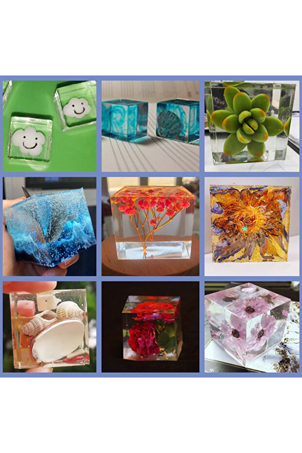 قالب مكعبات الإيبوكسي من السيليكون 5 سم - 2