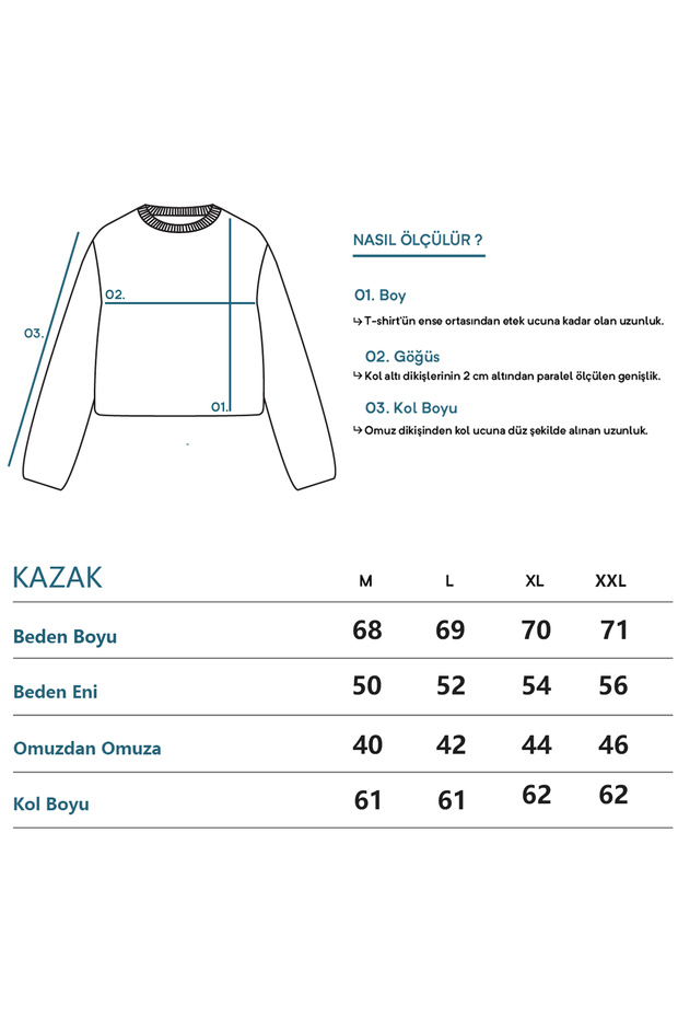 Men's Crew Neck Patterned Thick Sweater - 5