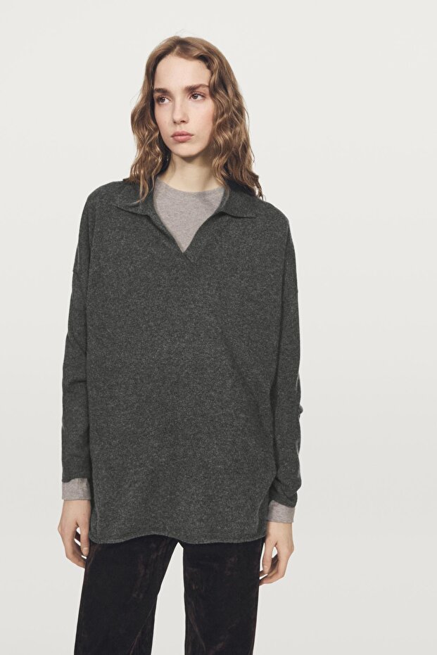 Kaşmir oversize triko kazak - 2