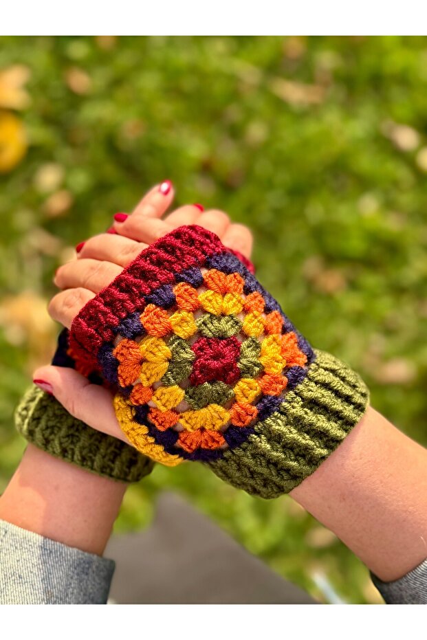 Örgü Parmaksız Eldiven - 3