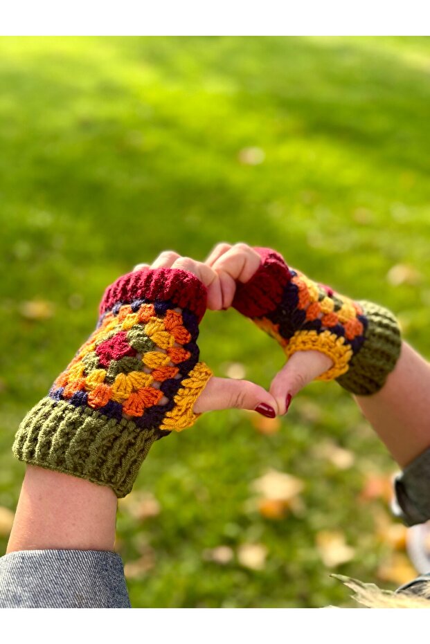 Örgü Parmaksız Eldiven - 5