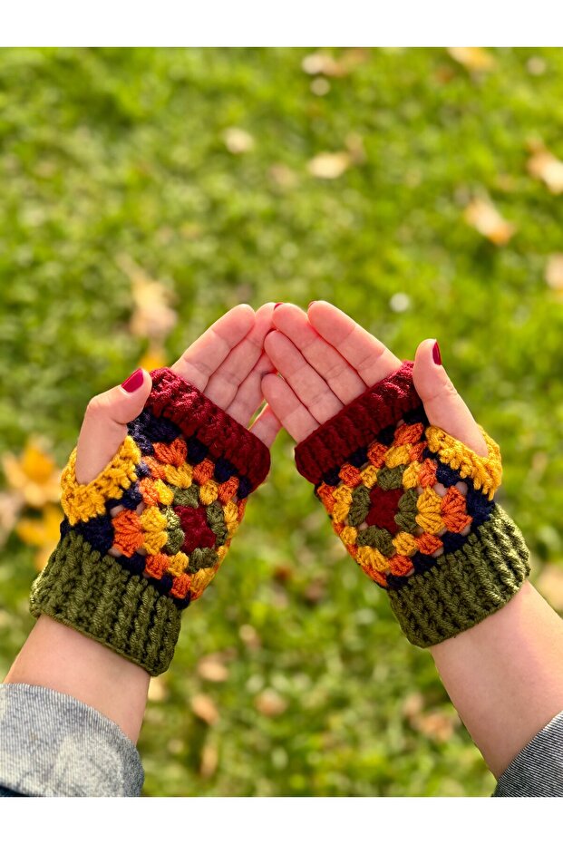 Örgü Parmaksız Eldiven - 2