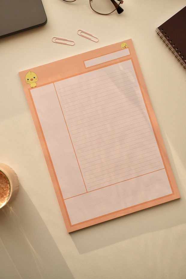 Chick Patterned A4-A5 Notepad Set - Memo Pad - 2
