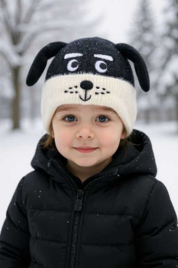 1-3 Years Old Children & Baby Plush Figured Winter Beanie