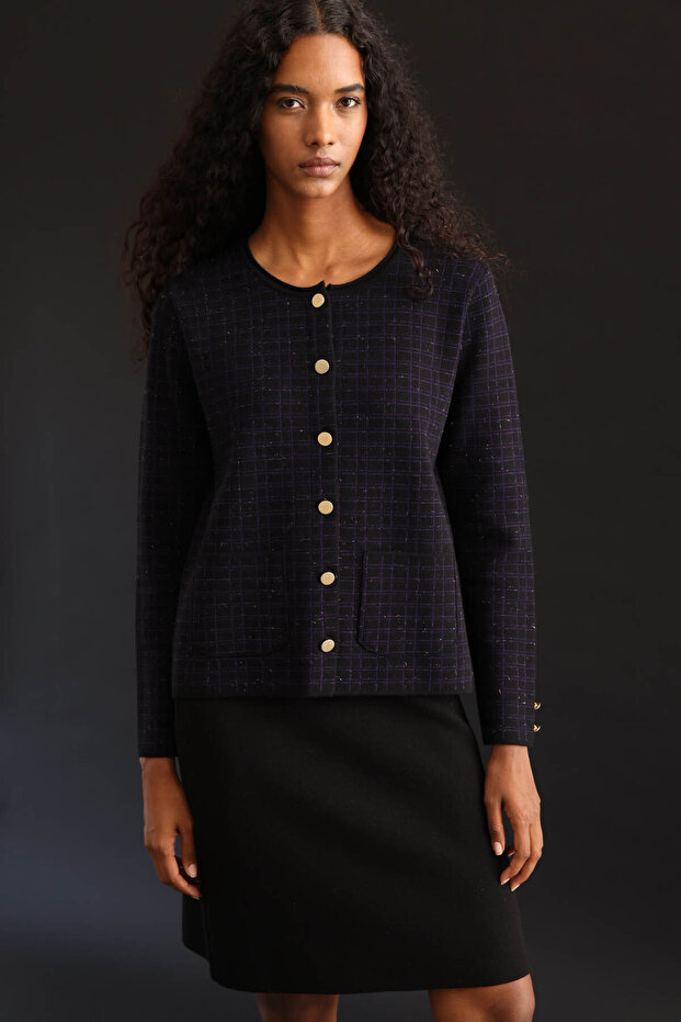 Kadın Triko Düz Basic Etek Siyah - 6