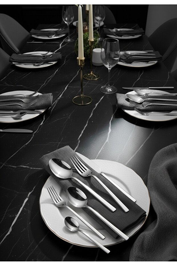 طقم سكين ملعقة شوكة مكون من 72 قطعة من EGE - 2