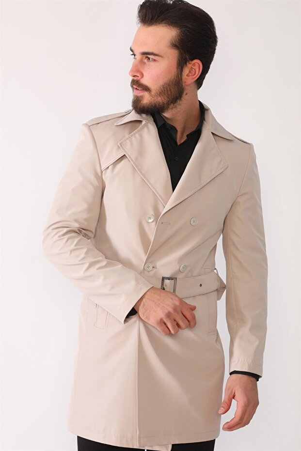Erkek Pardösü Şık Günlük Klasik Modern Premium Stil - 4