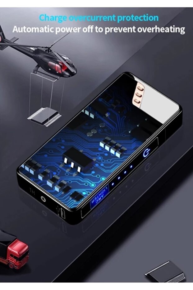 Electric Lighter, Halber, Touch, Black - 5