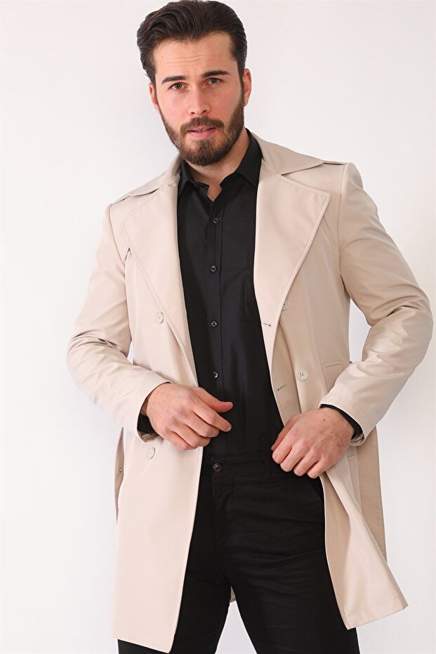 Erkek Pardösü Şık Günlük Klasik Modern Premium Stil - 1