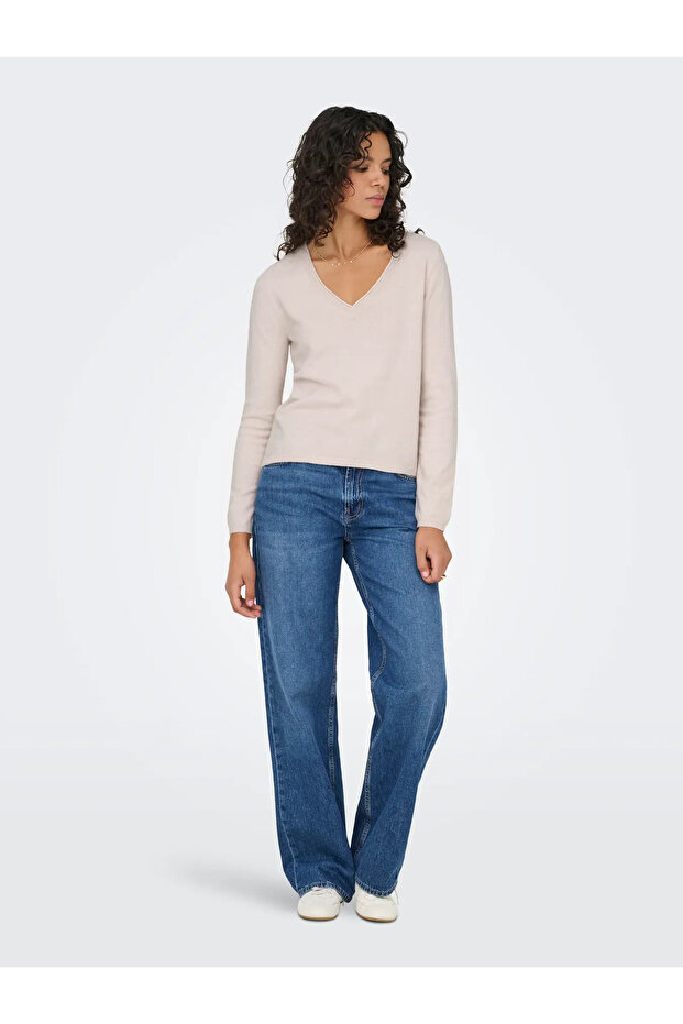 ONLLOYAL LS V-NECK PULLO KNT NOOS - 3