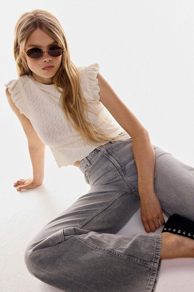 بلوزة بأكمام مطوية - 6